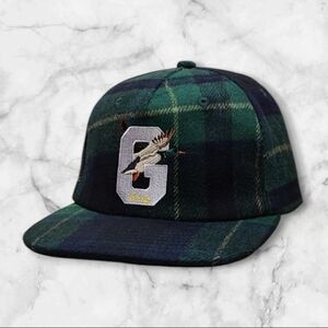 Grizzly Griptape Duck Season Vintage Green Flannel Hat Cap Adjustable Strap